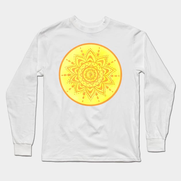 Mandala navel chakra Long Sleeve T-Shirt by Kunst und Kreatives